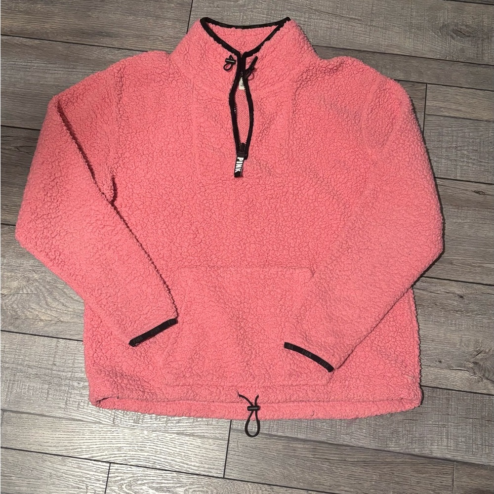 PINK Quarter Zip Sherpa